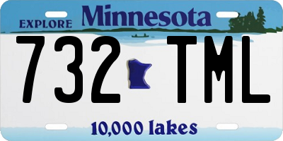 MN license plate 732TML