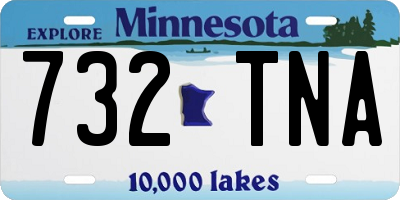 MN license plate 732TNA