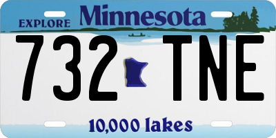 MN license plate 732TNE