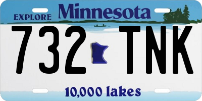 MN license plate 732TNK