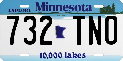 MN license plate 732TNO
