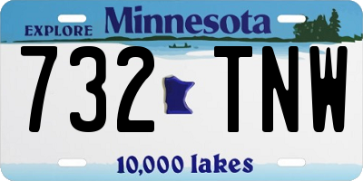 MN license plate 732TNW