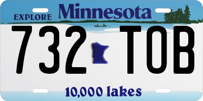 MN license plate 732TOB