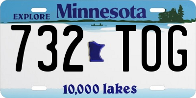 MN license plate 732TOG