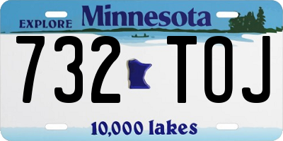 MN license plate 732TOJ