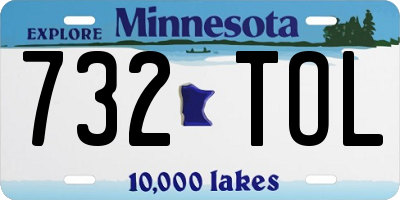 MN license plate 732TOL