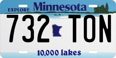MN license plate 732TON