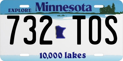 MN license plate 732TOS