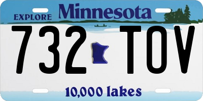 MN license plate 732TOV