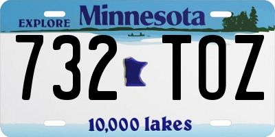 MN license plate 732TOZ