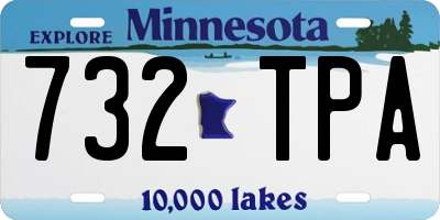 MN license plate 732TPA