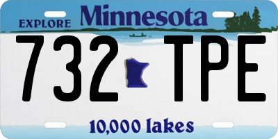 MN license plate 732TPE