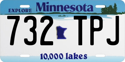 MN license plate 732TPJ