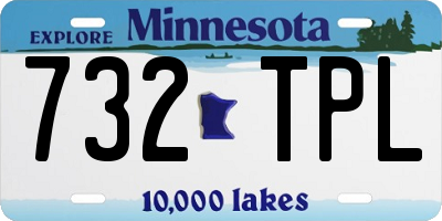 MN license plate 732TPL