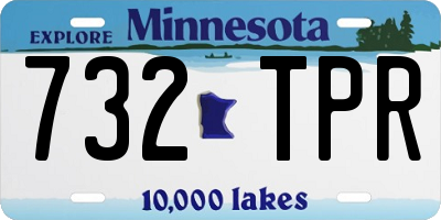 MN license plate 732TPR