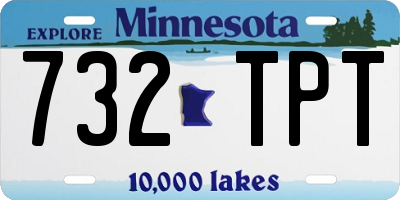MN license plate 732TPT