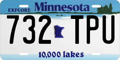 MN license plate 732TPU