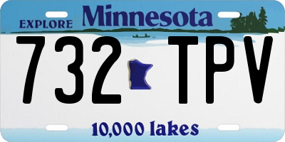 MN license plate 732TPV