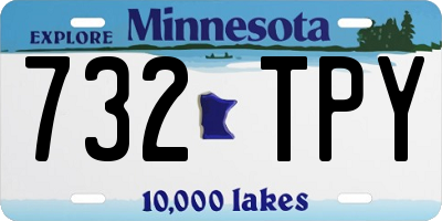 MN license plate 732TPY