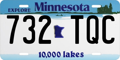 MN license plate 732TQC