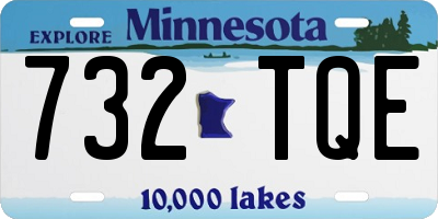 MN license plate 732TQE