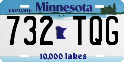 MN license plate 732TQG