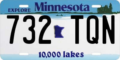 MN license plate 732TQN