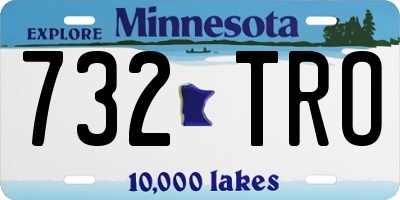 MN license plate 732TRO