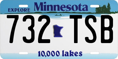 MN license plate 732TSB
