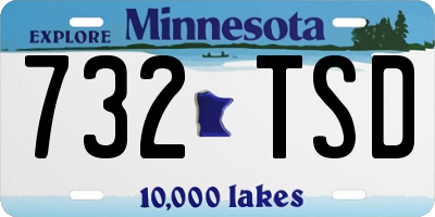 MN license plate 732TSD