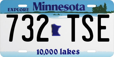MN license plate 732TSE