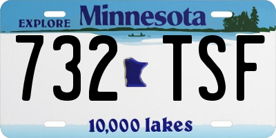 MN license plate 732TSF