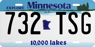 MN license plate 732TSG