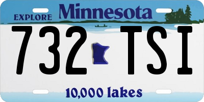 MN license plate 732TSI