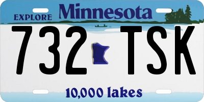 MN license plate 732TSK