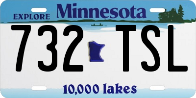 MN license plate 732TSL