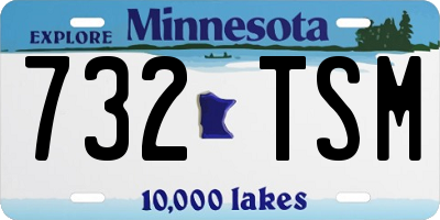 MN license plate 732TSM