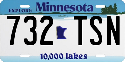 MN license plate 732TSN