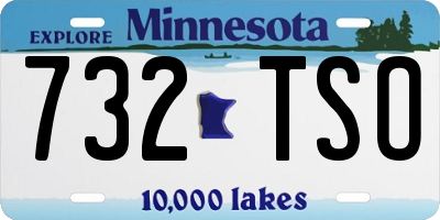 MN license plate 732TSO