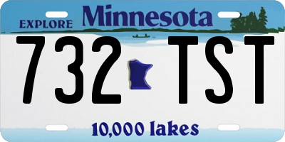 MN license plate 732TST