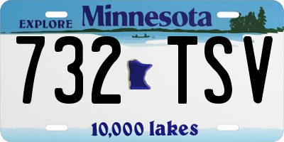 MN license plate 732TSV