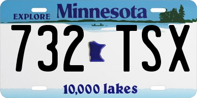MN license plate 732TSX