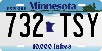MN license plate 732TSY