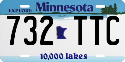 MN license plate 732TTC