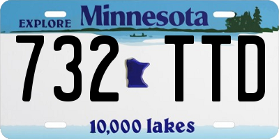 MN license plate 732TTD