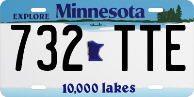 MN license plate 732TTE
