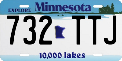 MN license plate 732TTJ