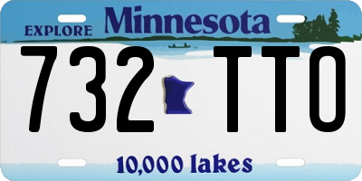 MN license plate 732TTO