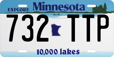 MN license plate 732TTP