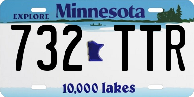 MN license plate 732TTR